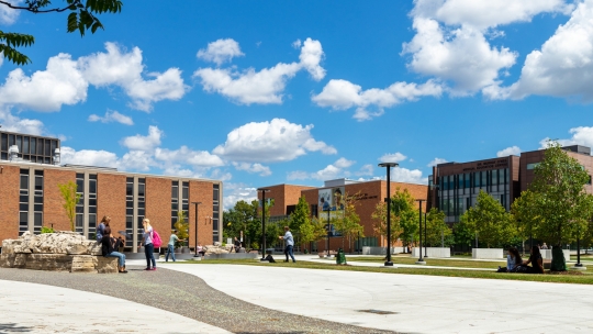 Students on University of Windsor campus
